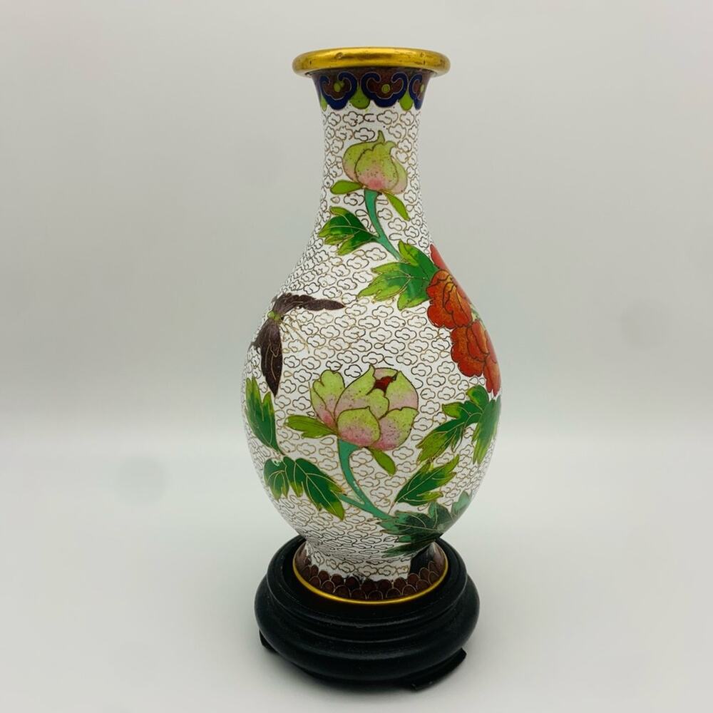 Vintage Cloisonne Vase - Picture 2 of 13